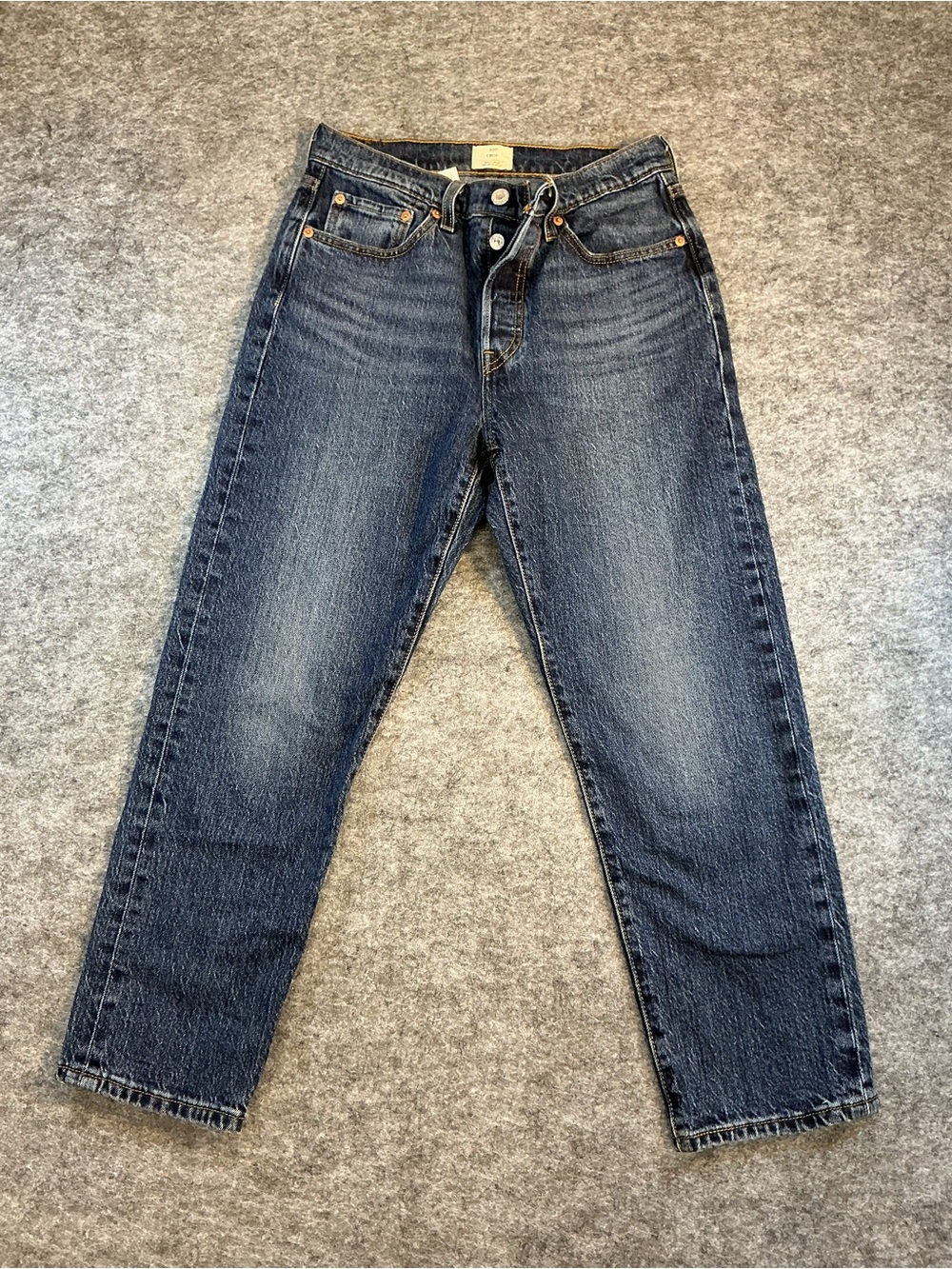 Levi's Straight Leg 501s Style Dark Blue Denim Jeans Size 28